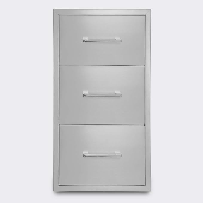 yuxiangBBQ 17" W x 30" H x 21" D Stainless Steel Outdoor Kitchen Drawers BBQ - Image 6