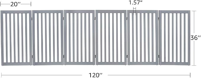 unipaws 120" Extra Wide Pet Gate, Free Standing Dog Gate - Image 7