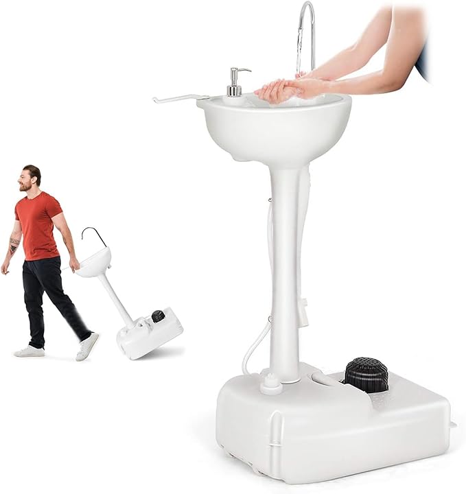 Portable Hand Washing Station, Camping Sink Wash Hand Basin by Unknown
