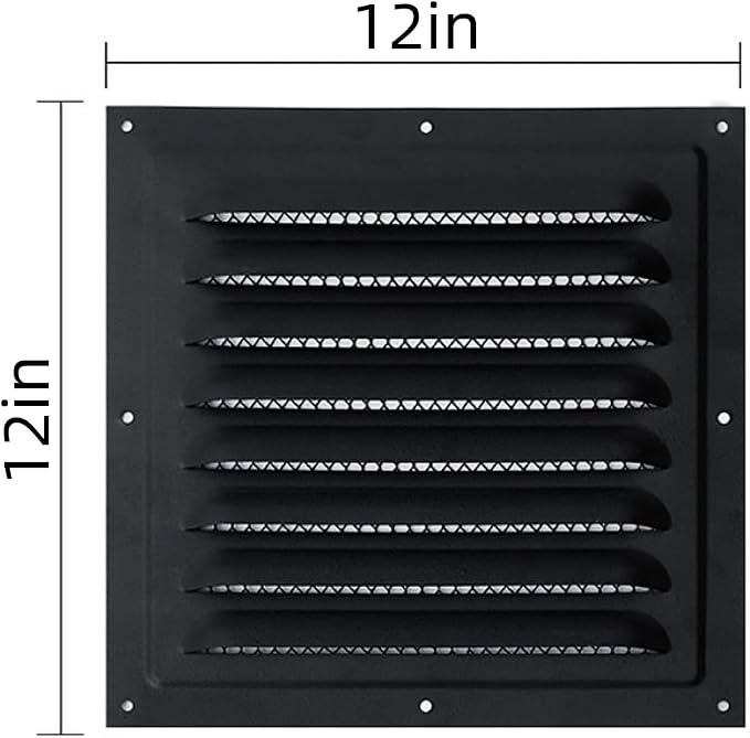 2pcs Attic Vent Soffit Vent Aluminum Wall Vent Metal Shed Vent Square Vent - Image 2