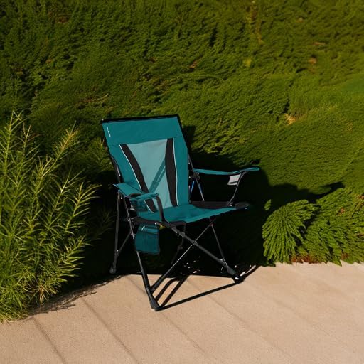 Camping Chair, XX-Large Folding Chair with Ripstop Polyester, Cayman Blue