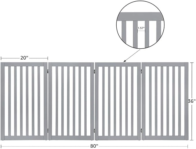 unipaws 36”H Free Standing Pet Gate - Image 4