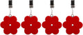TwoFish Home Set of 4 Red Flower Tablecloth Weights Clips Handicraft Red Flower by TwoFishHomeFashionLLC