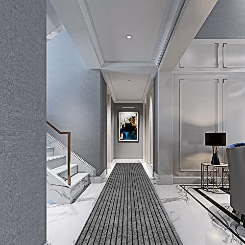 3' x 43' Runner Rugs with Rubber Backing, Indoor Outdoor Utility Carpet Runner - Image 8