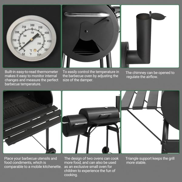 Heavy Duty Barrel Charcoal Grill - Image 3