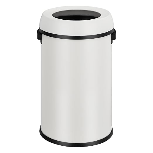 GarveeHome 17 gal/65 L Open Top Trash Can, Stainless Steel Rubbish Bin by GarveeHome
