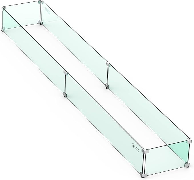 Skyflame Fire Pit Tempered Glass Wind Guard by Skyflame