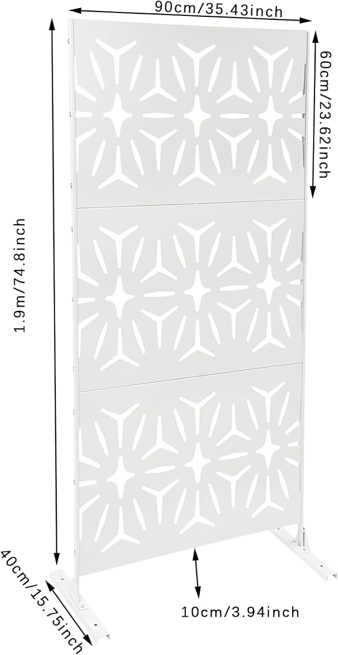 75" H×35" W Decorative Outdoor Privacy Screen - Image 4
