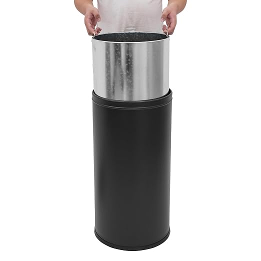 15.5 Gallon Commercial Trash Can, Round Open Top Waste Bin - Image 6
