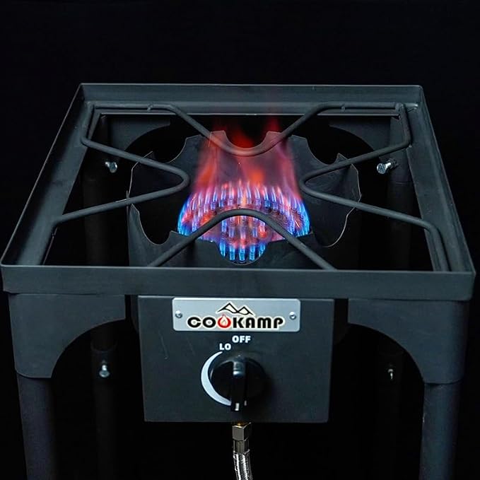 High Pressure Single Propane Burner 55, 000BTU Outdoor Camping Stove - Image 3