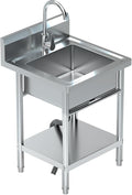 Free Standing Stainless-Steel Single Bowl Commercial Restaurant Kitchen Sink by PurezmMotoStainlessSteelFab
