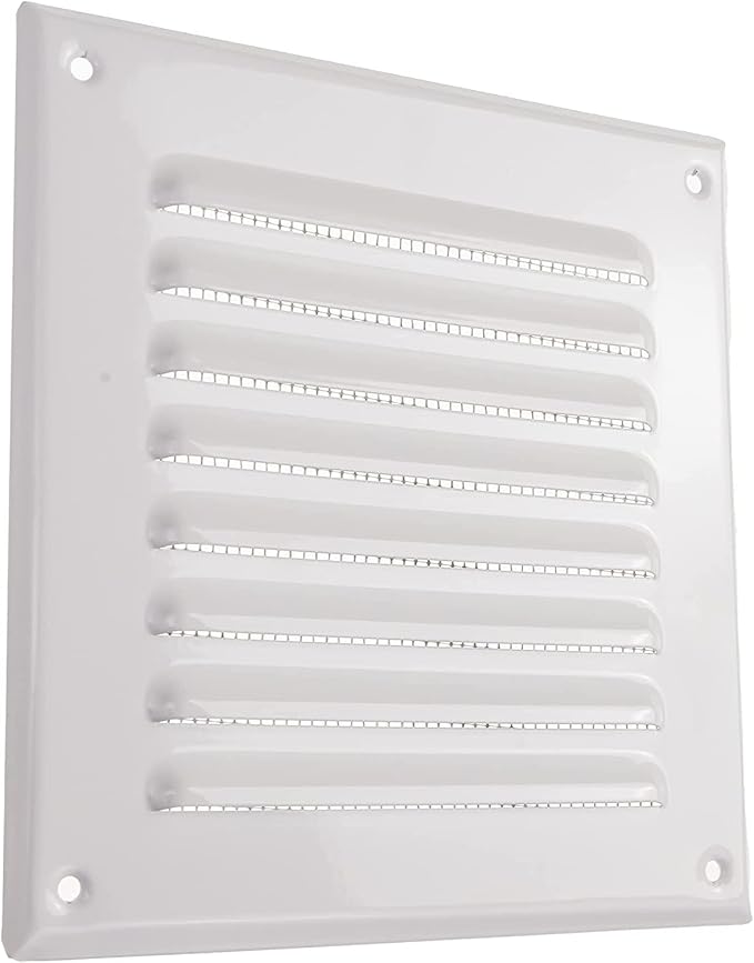 Vent Systems - 5 x 5 Inch Pack of 10 White Metal Square Soffit Air Vent Grille - Image 8