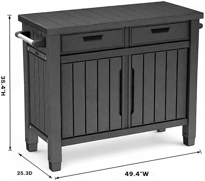 Outdoor Grill Table, Entertainment, and Storage Table - Image 3