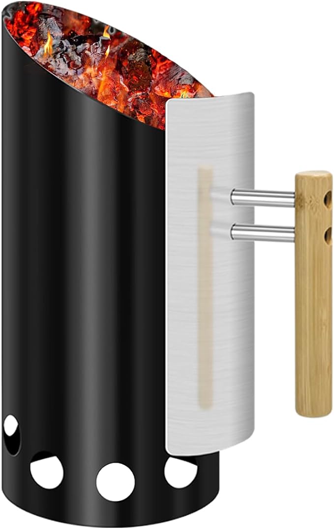 Color Box Charcoal Chimney Starter 6.25X14.5 H Natural Restoration Doubel by Joyagrill