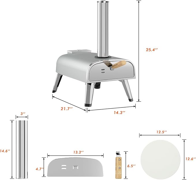 Outdoor Pizza Oven 12" Wood Pellet Pizza ovens - Image 2