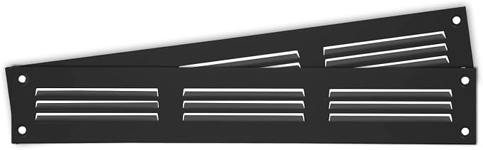 Repa Market 2-Pack Black Air Vent Cover 12" x 2" Inch by RepaMarket