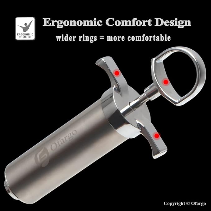 Ofargo Stainless Steel Meat Injector Syringe Kit - Image 2