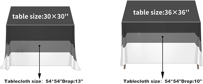Cupuamon 2 Pack Waterproof Polyester Fabic Square Checkered Tablecloth，54x54 - Image 9