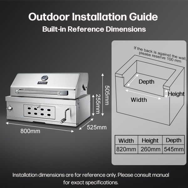 Large Built-In Charcoal BBQ Grill, Charcoal Grills - Image 9