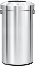 EKO 32-Gallon Round Stainless Steel Open Top Trash Can, Large Commercial Waste by EKO