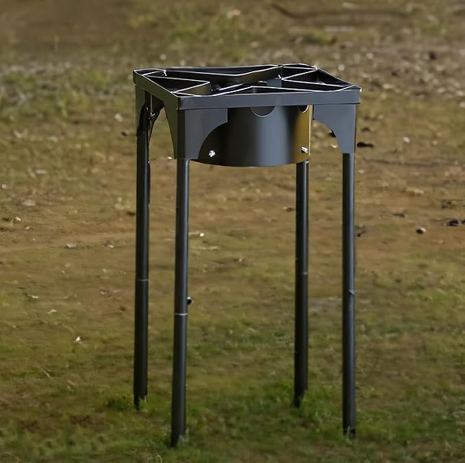 Adjustable Tall Gas Stove with Hose Guard, Steel Heavy Duty Single Burner - Image 2