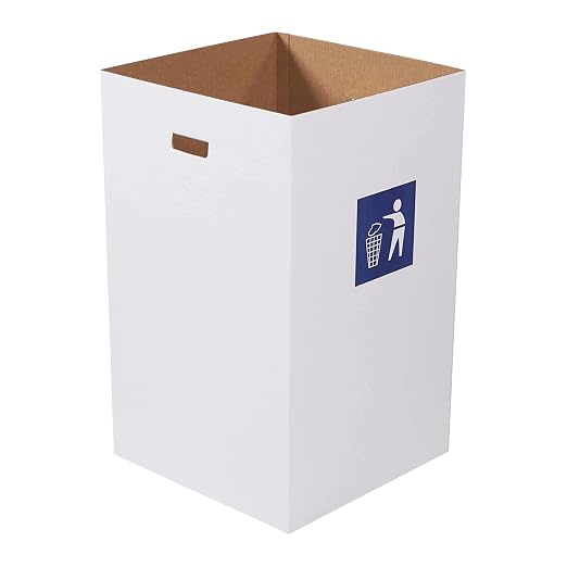 Box USA 40 Gallon 18" L x 18" W x 30" H 10-Pack Cardboard Trash Cans and by BOXUSA