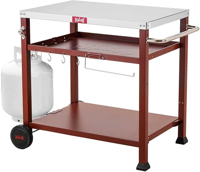 3-Shelf Outdoor Grill Table, Pizza Oven Table by Idealforcook