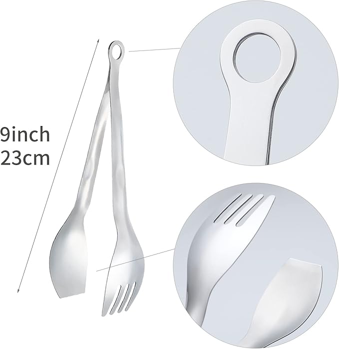 Serving Tongs, 9 Inch Stainless Steel Buffet Tongs, Silver