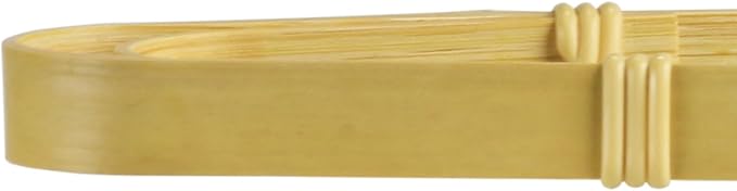 Bent Bamboo Tongs, 7.28 in, Natural Polished Finish