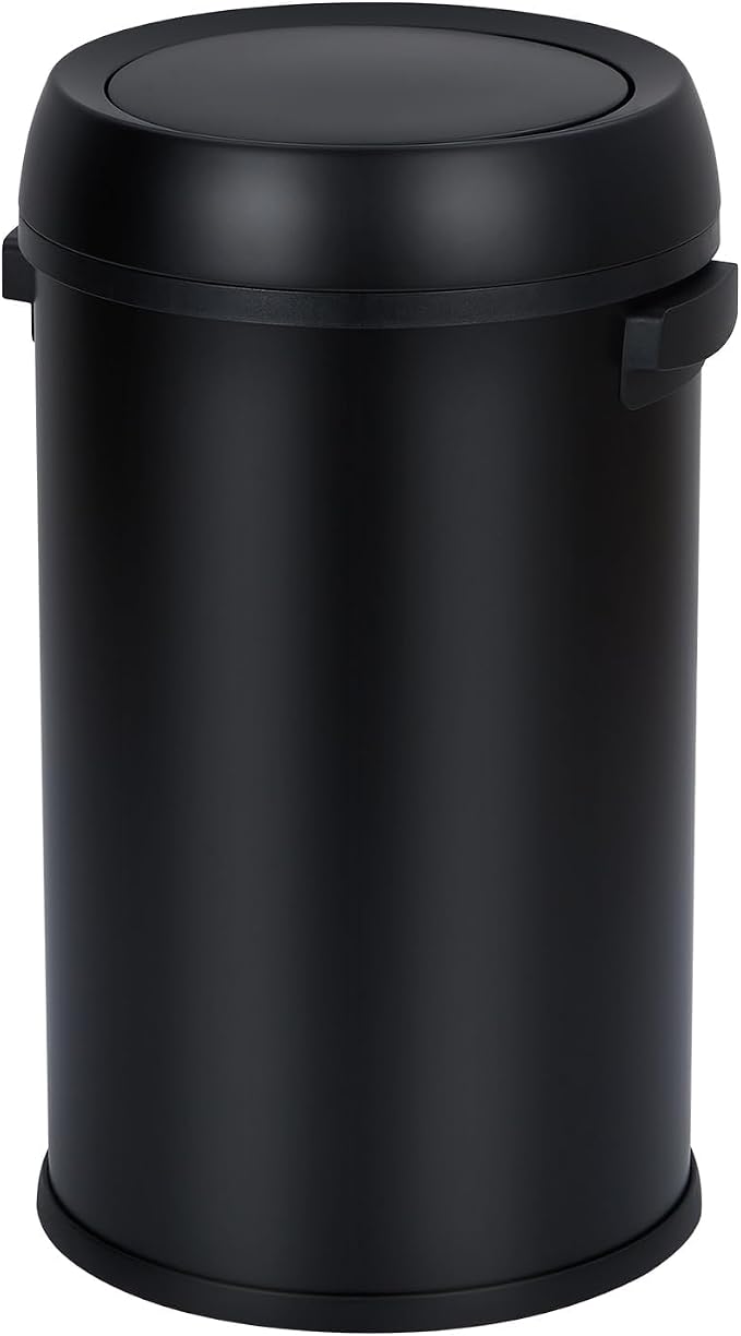 Commercial Grade Stainless Steel Kitchen Trash Can, 65L Heavy Duty Round by Unknown