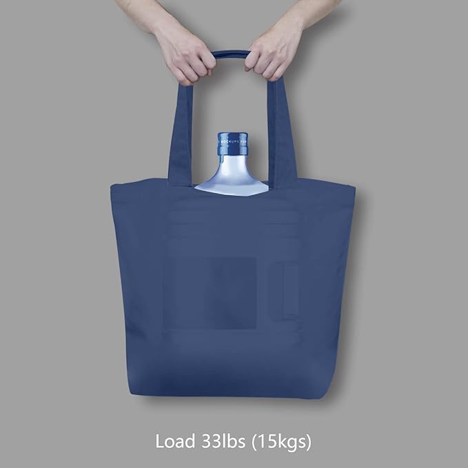 TOPDesign 3-Pack Super Strong Large 12oz Cotton Canvas Tote Bags, Reusable - Image 6