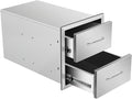 Outdoor Kitchen Drawers 14"Wx15"Hx23"D Flush Mount Access 2-Drawer BBQ by Unknown