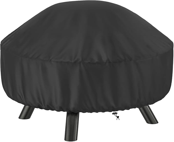 SHINESTAR Fire Pit Cover Round 32 In, Outdoor Fire Pit Cover by SHINESTAR