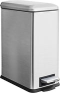 Rubbish Bin with Lid, 10 L, Stainless Steel Waste Bin, Pedal Bin, Stainless by JM%C2%B7YIPENG