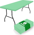 Spandex 4 Foot Rectangle Table Cloth 6 Pack, Elastic Fitted Tablecloths by Moosfor
