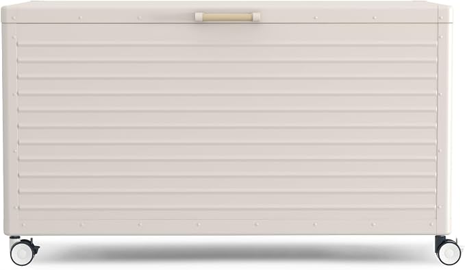MIRADOR 134 Gallon Outdoor Storage Box Waterproof, Metal Deck Box - Image 2