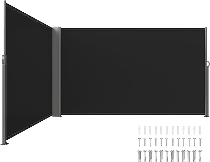 VEVOR Retractable Side Awning, UV 50 71''x 236'' Full Aluminum Rust-Proof Patio by VEVOR