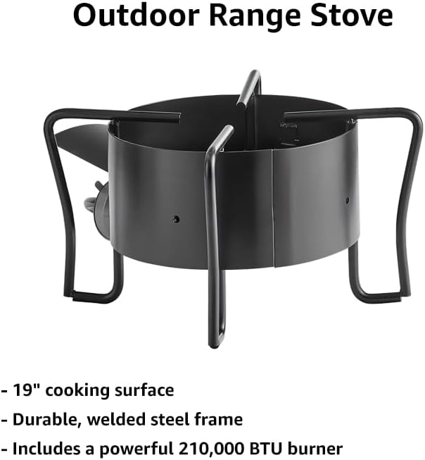 Portable Gas Stove with Hose Guard, Steel Heavy Duty Single Burner Outdoor - Image 3