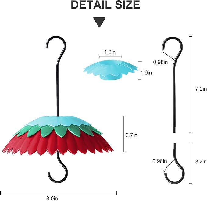 8" Bird Feeder Dome with Ant Moat, Skaithee 8" Bird Feeder Baffle with Ant - Image 5