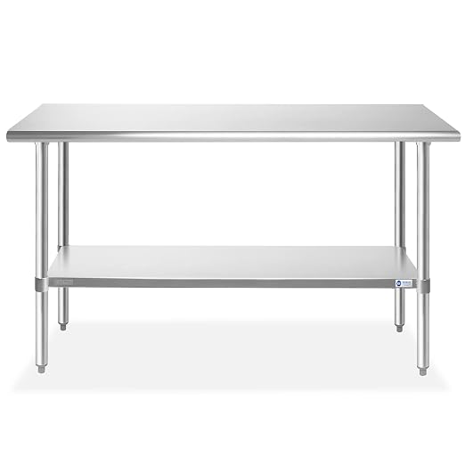 GRIDMANN Stainless Steel Work Table 60 x 24 Inches, NSF Commercial Kitchen Prep - Image 3