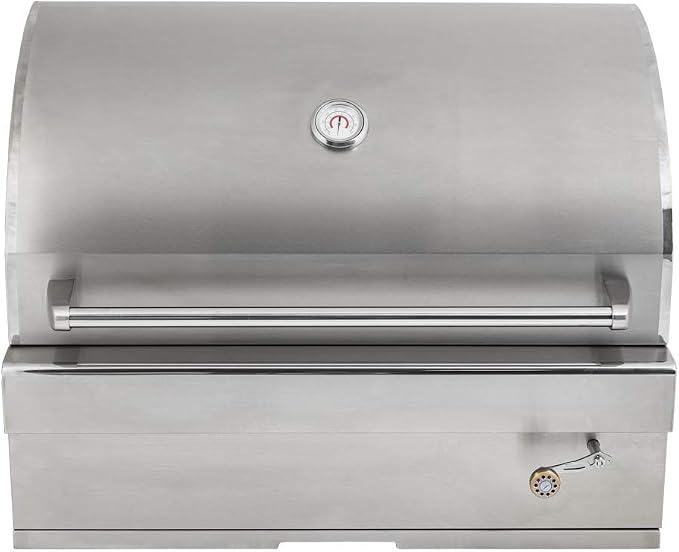 Turbo Charcoal 32 Inch Built-In Stainless Steel BBQ Grill by BarbequesGalore