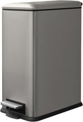 8 Gallon Trash Can with Lid, Stainless Steel Bathroom Garbage Can with Removal by JM%C2%B7YIPENG