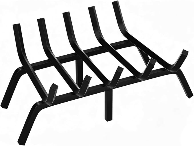 FEED GARDEN Small Fireplace Grate 17 inch Heavy Duty Fireplace Log Holder by FEEDGARDEN