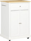 HOMCOM Rolling Kitchen Island Cart, Portable Serving Trolley Table by HOMCOM
