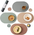 Matt Oval Silicone Placemats Set of 4 by Unknown