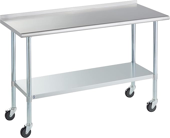 Stainless Steel Table for Prep & Work by ROCKPOINT