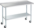 Stainless Steel Table for Prep & Work by ROCKPOINT