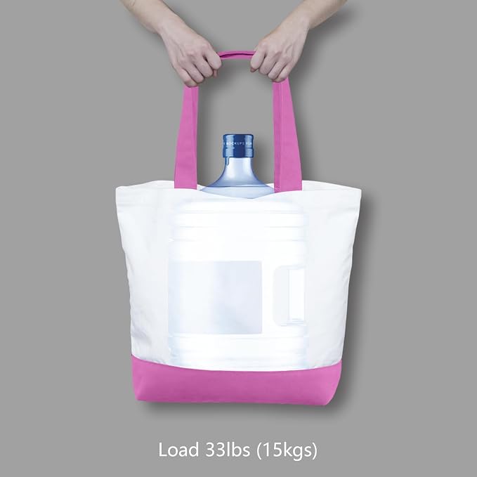TOPDesign 1-Pack Super Strong Large 12oz Cotton Canvas Tote Bag, Reusable - Image 6