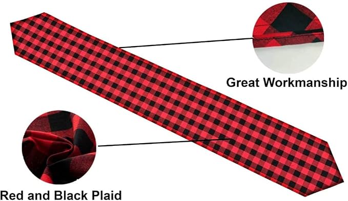 8 Pack Buffalo Check Table Runners Plaid Table Runner - Image 6