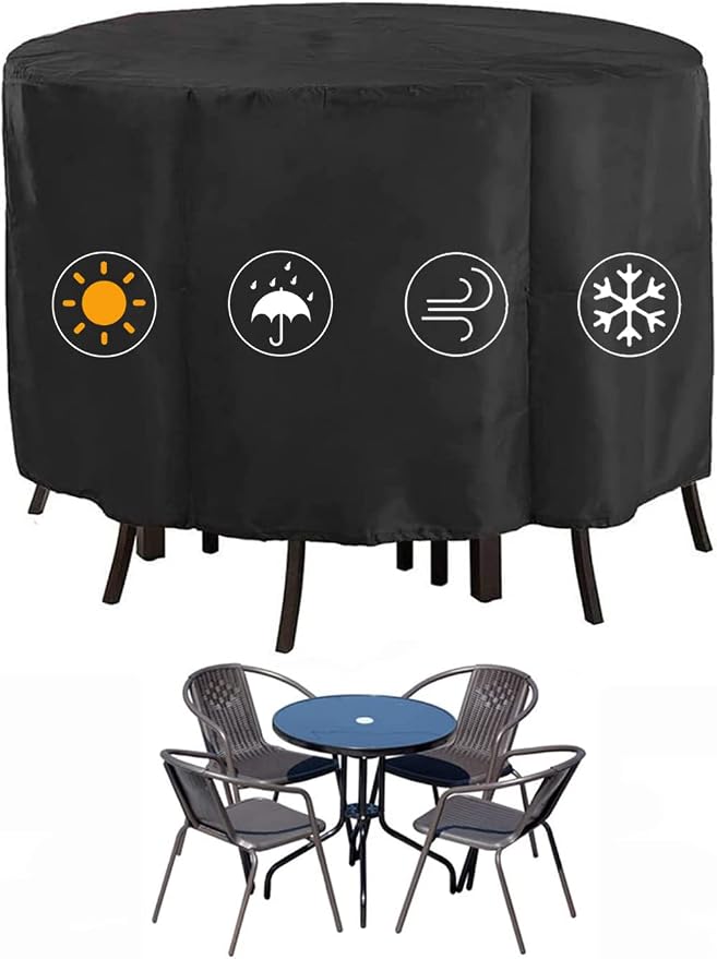 Kingling Patio Furniture Covers Waterproof, Round Patio Table Cover 90 inch by Kingling